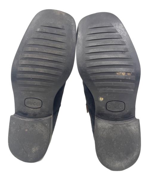 GUCCI（グッチ）GUCCI (グッチ) スクエアトゥーブーツ ブラック サイズ:26.5の古着・服飾アイテム