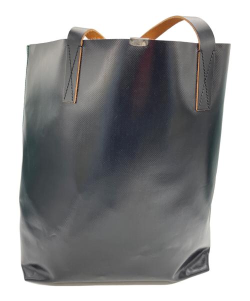 MARNI（マルニ）MARNI (マルニ) Tribecaショッピングバッグ ブラック×グリーンの古着・服飾アイテム