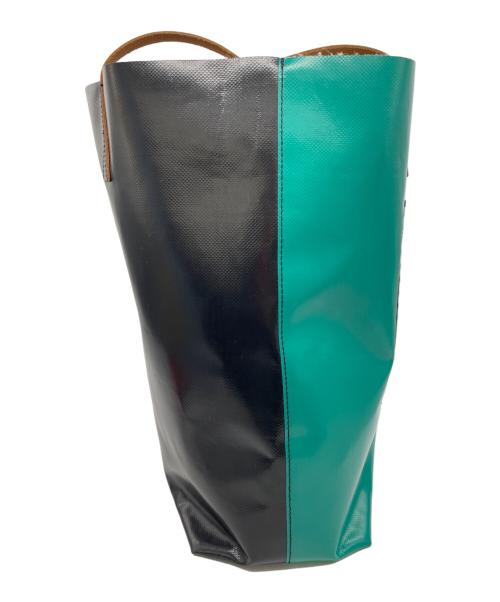 MARNI（マルニ）MARNI (マルニ) Tribecaショッピングバッグ ブラック×グリーンの古着・服飾アイテム