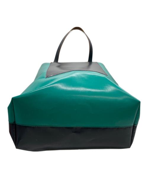 MARNI（マルニ）MARNI (マルニ) Tribecaショッピングバッグ ブラック×グリーンの古着・服飾アイテム