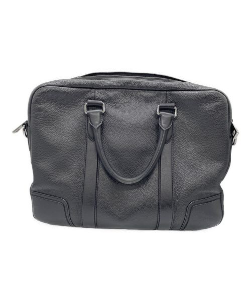 BOSS HUGO BOSS（ボス ヒューゴボス）BOSS HUGO BOSS (ボス ヒューゴボス) レザーブリーフバッグ ブラックの古着・服飾アイテム