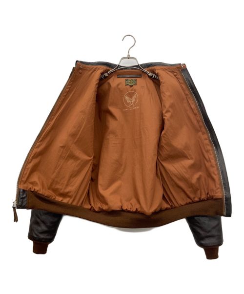 TOYS MCCOY（トイズマッコイ）TOYS MCCOY (トイズマッコイ) H.OKAMOTO A-2 レザージャケット ブラウン サイズ:44の古着・服飾アイテム