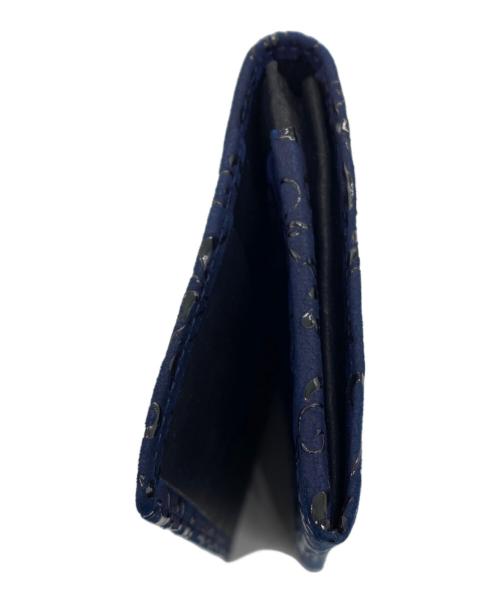 印傳屋（インデンヤ）印傳屋 (インデンヤ) 札入れ ネイビーの古着・服飾アイテム