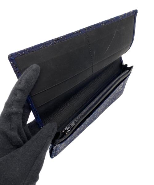 印傳屋（インデンヤ）印傳屋 (インデンヤ) 札入れ ネイビーの古着・服飾アイテム