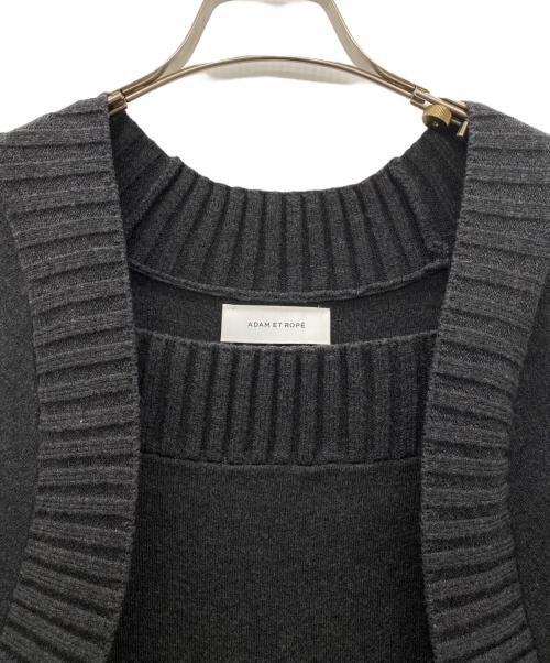 Adam et Rope（アダム エ ロペ）Adam et Rope (アダム エ ロペ) ボレロドッキングニットワンピース グレー サイズ:Fの古着・服飾アイテム