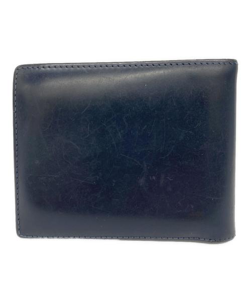 ETTINGER（エッティンガー）ETTINGER (エッティンガー) 2つ折り財布 ブラック×ブルーの古着・服飾アイテム