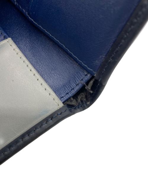 ETTINGER（エッティンガー）ETTINGER (エッティンガー) 2つ折り財布 ブラック×ブルーの古着・服飾アイテム