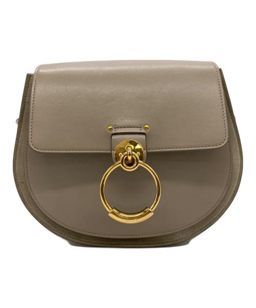 Chloe（クロエ）Chloe (クロエ) シャイニー＆スエードレザー製Tessスモールバッグ ベージュの古着・服飾アイテム