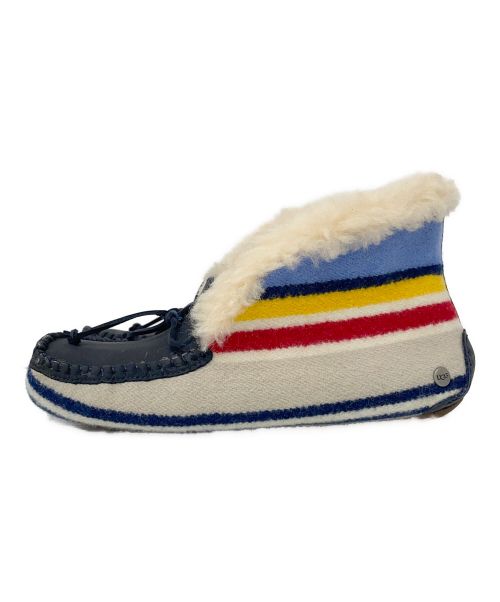 UGG（アグ）UGG (アグ) PENDLETON (ペンドルトン) コラボメキシカンブーツ ネイビー×ベージュ サイズ:23の古着・服飾アイテム