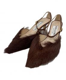 NEBULONIE（ネブローニ）の古着「ヘアカーフアンクルストラップサンダル」｜ブラウン