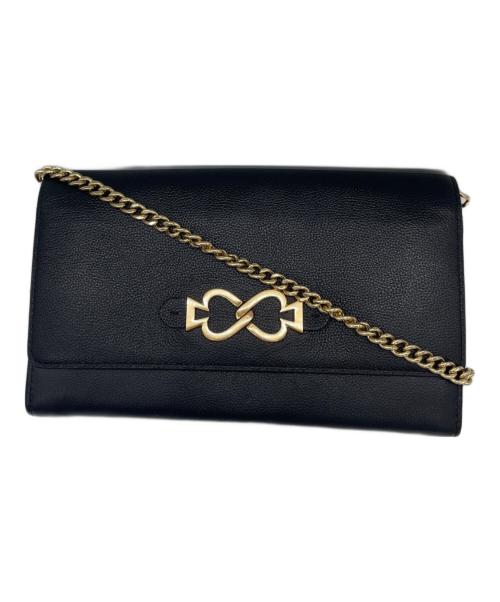 Kate Spade（ケイトスペード）Kate Spade (ケイトスペード) チェーンショルダーバッグ ブラックの古着・服飾アイテム