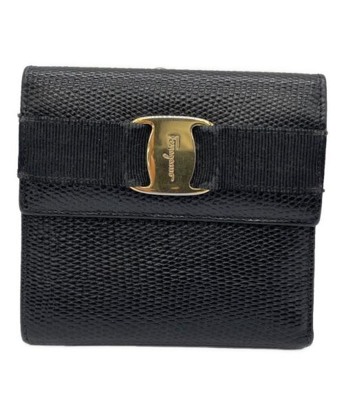 Salvatore Ferragamo（サルヴァトーレ フェラガモ）Salvatore Ferragamo (サルヴァトーレ フェラガモ) 2つ折り財布 ブラックの古着・服飾アイテム