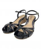 GUCCIグッチ）の古着「パテントサンダル」｜ブラック