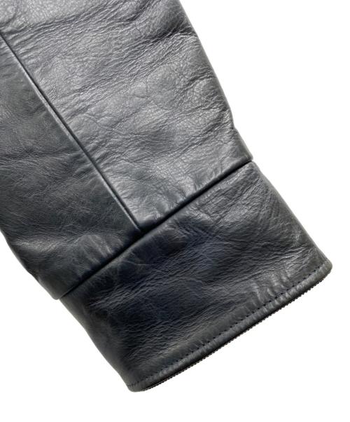 WEIRDO（ウィアード）WEIRDO (ウィアード) カウレザージャケット ダークネイビー サイズ:Lの古着・服飾アイテム