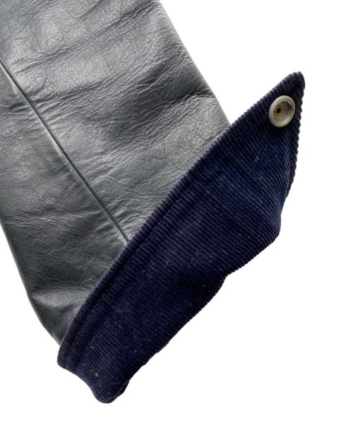 WEIRDO（ウィアード）WEIRDO (ウィアード) カウレザージャケット ダークネイビー サイズ:Lの古着・服飾アイテム