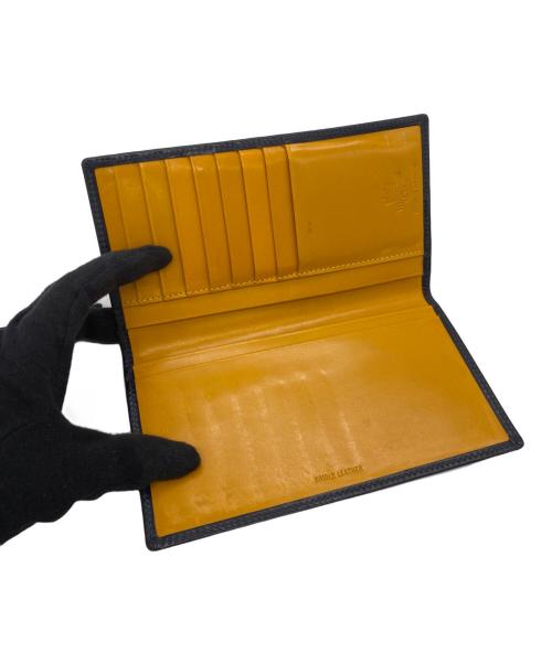 Whitehouse Cox（ホワイトハウスコックス）Whitehouse Cox (ホワイトハウスコックス) 札入れ ブラック×マスタードの古着・服飾アイテム