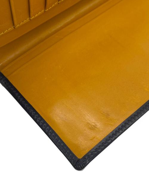 Whitehouse Cox（ホワイトハウスコックス）Whitehouse Cox (ホワイトハウスコックス) 札入れ ブラック×マスタードの古着・服飾アイテム