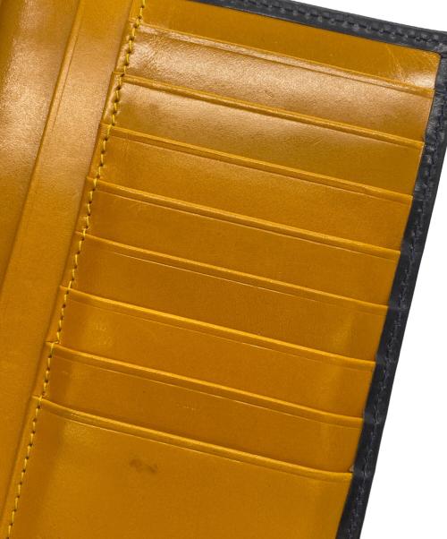 Whitehouse Cox（ホワイトハウスコックス）Whitehouse Cox (ホワイトハウスコックス) 札入れ ブラック×マスタードの古着・服飾アイテム