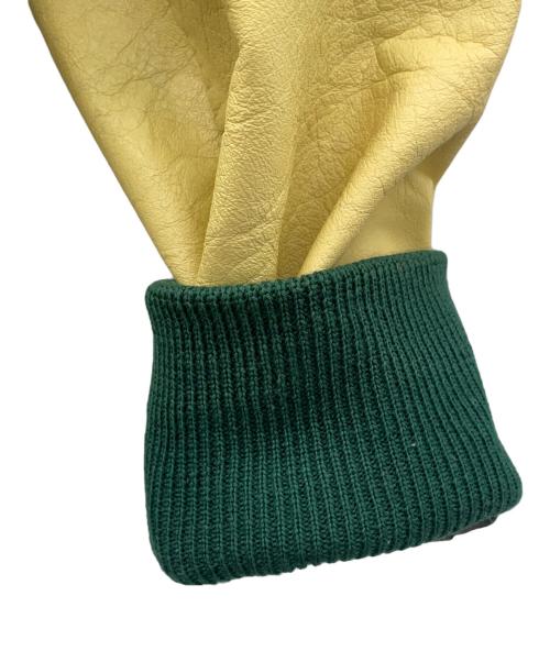 skookum（スクーカム）skookum (スクーカム) アワードジャケット アイボリー×グリーン サイズ:SIZE 40の古着・服飾アイテム