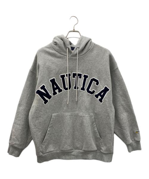 NAUTICA（ノーティカ）NAUTICA (ノーティカ) FREAK'S STORE (フリークスストア) プルオーバーパーカー グレー×ネイビー サイズ:Lの古着・服飾アイテム