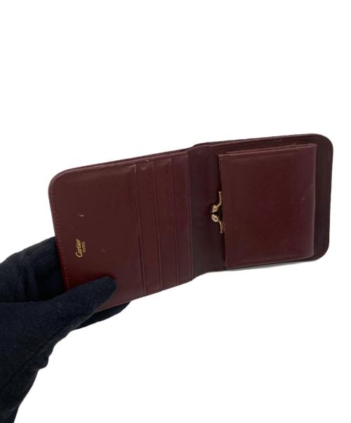 Cartier（カルティエ）Cartier (カルティエ) 2つ折り財布 エンジの古着・服飾アイテム
