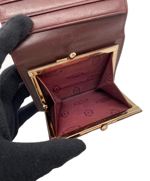 Cartier（カルティエ）Cartier (カルティエ) 2つ折り財布 エンジの古着・服飾アイテム