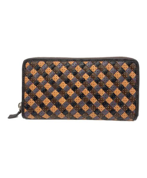 ASHFORD（アシュフォード）ASHFORD (アシュフォード) ラウンドファスナー長財布 マルチカラーの古着・服飾アイテム