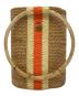 STELAR（ステラ）の古着「Sabah Vegan Raffia Barrel Bag」｜ナチュラル×オレンジ