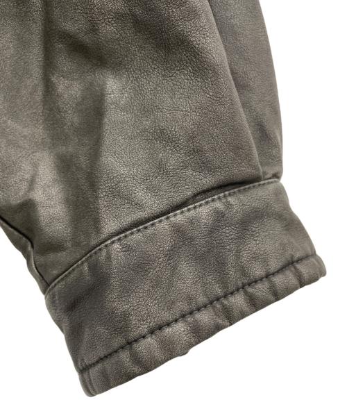 NAUTICA（ノーティカ）NAUTICA (ノーティカ) フェイディッド ヴィーガンレザー ブルゾン ブラック サイズ:Mの古着・服飾アイテム