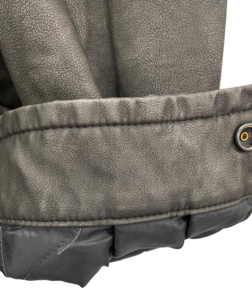 NAUTICA（ノーティカ）NAUTICA (ノーティカ) フェイディッド ヴィーガンレザー ブルゾン ブラック サイズ:Mの古着・服飾アイテム