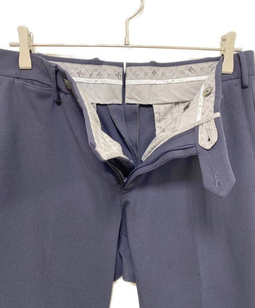 PT TORINO（ピーティートリノ）PT TORINO (ピーティートリノ) ノープリーツ スラックス ネイビー サイズ:48の古着・服飾アイテム