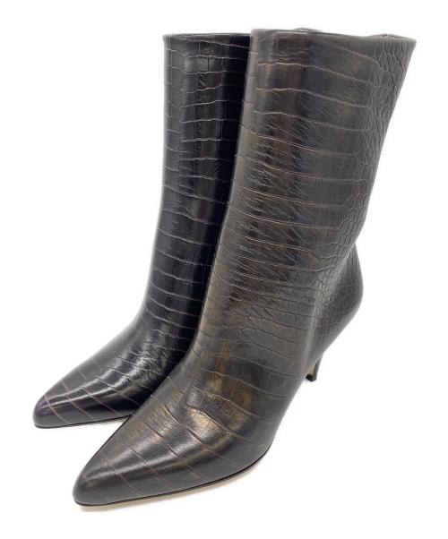 Brenta（ブレンタ）Brenta (ブレンタ) クロコ型押しブーツ ブラック サイズ:23の古着・服飾アイテム