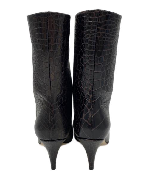 Brenta（ブレンタ）Brenta (ブレンタ) クロコ型押しブーツ ブラック サイズ:23の古着・服飾アイテム