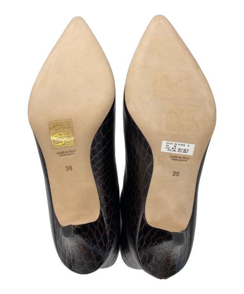 Brenta（ブレンタ）Brenta (ブレンタ) クロコ型押しブーツ ブラック サイズ:23の古着・服飾アイテム