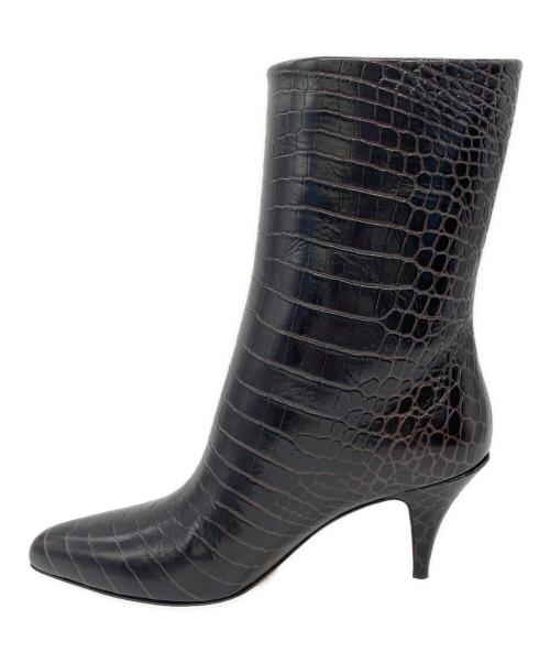 Brenta（ブレンタ）Brenta (ブレンタ) クロコ型押しブーツ ブラック サイズ:23の古着・服飾アイテム