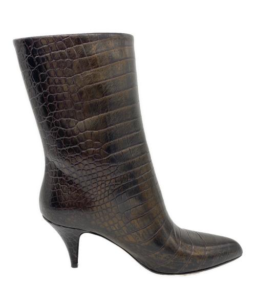 Brenta（ブレンタ）Brenta (ブレンタ) クロコ型押しブーツ ブラック サイズ:23の古着・服飾アイテム
