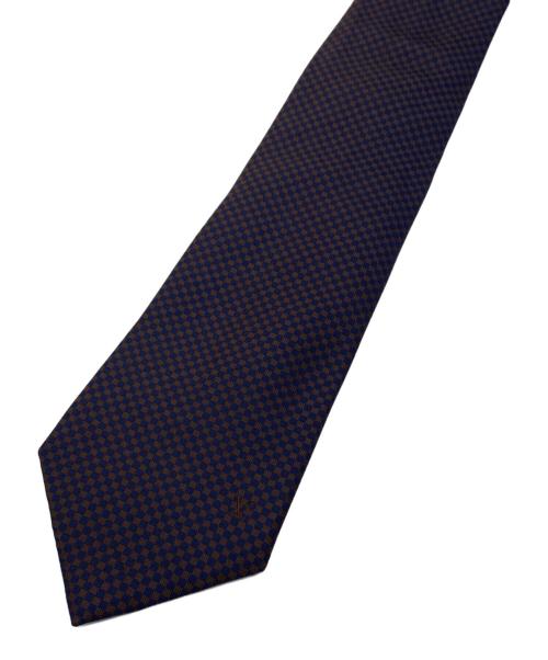 LOUIS VUITTON（ルイ ヴィトン）LOUIS VUITTON (ルイ ヴィトン) ネクタイ ブラウン×ネイビー サイズ:FREEの古着・服飾アイテム