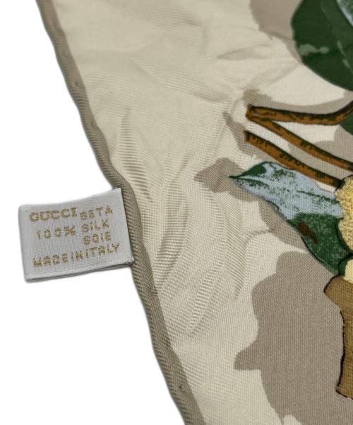 GUCCI（グッチ）GUCCI (グッチ) シルクスカーフ ベージュの古着・服飾アイテム