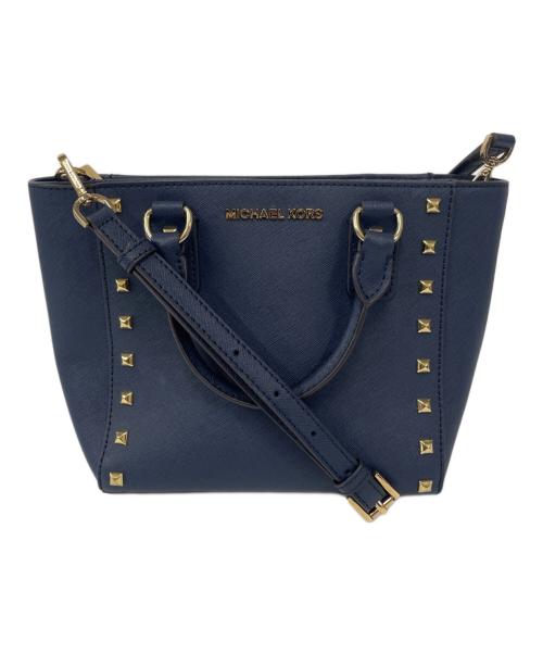 MICHAEL KORS（マイケル・コース）MICHAEL KORS (マイケルコース) 2WAYバッグ ネイビーの古着・服飾アイテム