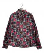 Eddie Bauerエディーバウアー）の古着「パッチワークシャツ」｜レッド