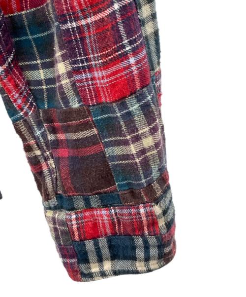 Eddie Bauer（エディーバウアー）Eddie Bauer (エディーバウアー) パッチワークシャツ レッド サイズ:XLの古着・服飾アイテム