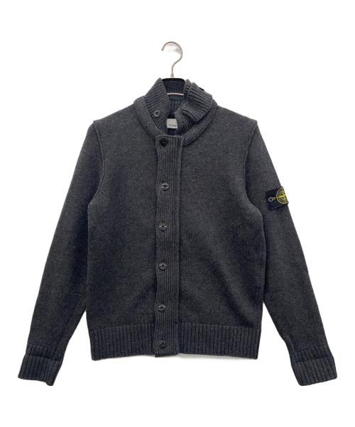 STONE ISLAND（ストーンアイランド）STONE ISLAND (ストーンアイランド) スタンドカラーカーディガン グレー サイズ:SIZE Freeの古着・服飾アイテム
