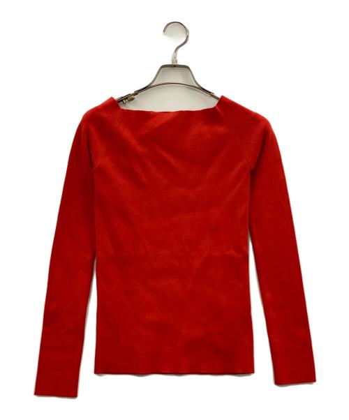 THE PAUSE（ザポーズ）THE PAUSE (ザポーズ) オフショルニットプルオーバー レッド サイズ:freeの古着・服飾アイテム