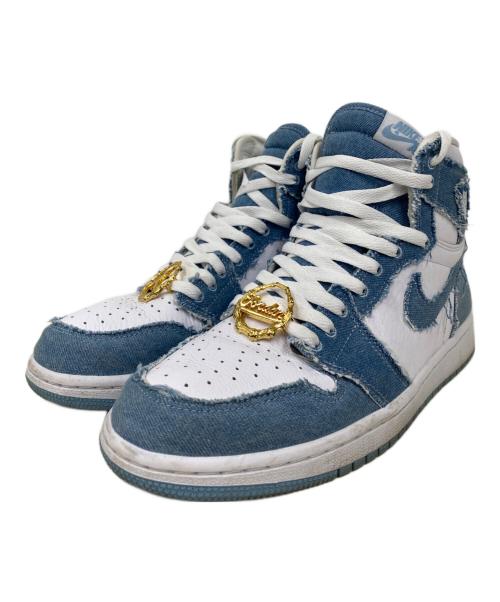 NIKE（ナイキ）NIKE (ナイキ) AIR JORDAN 1 ホワイト×ブルー サイズ:27の古着・服飾アイテム
