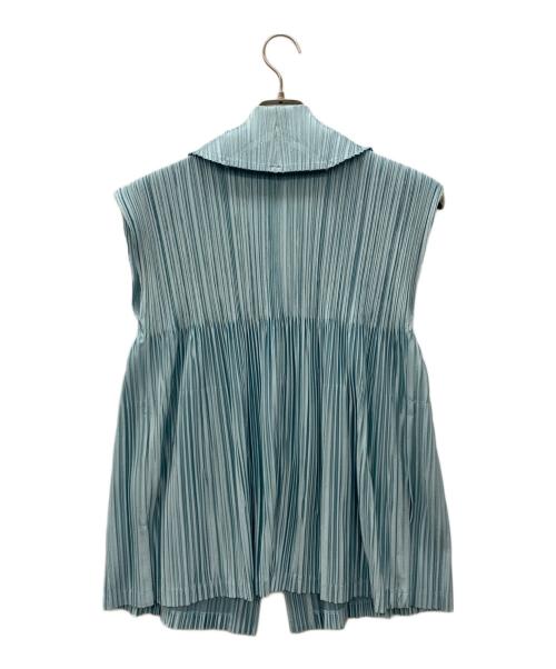 PLEATS PLEASE（プリーツプリーズ）PLEATS PLEASE (プリーツプリーズ) プリーツ1Bベスト スカイブルー サイズ:SIZE 3の古着・服飾アイテム