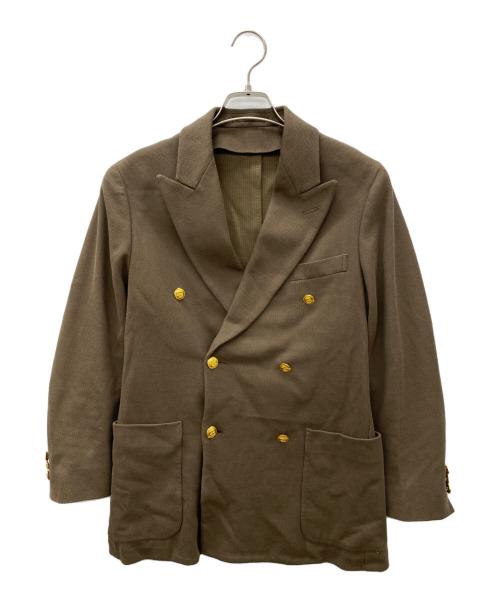 Pilgrim（ピルグリム）Pilgrim (ピルグリム) コットンジャージー ダブルブレステッド6Bブレザー ブラウン サイズ:Lの古着・服飾アイテム