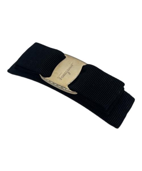Salvatore Ferragamo（サルヴァトーレ フェラガモ）Salvatore Ferragamo (サルヴァトーレ フェラガモ) ヴァラリボンバレッタ ブラックの古着・服飾アイテム