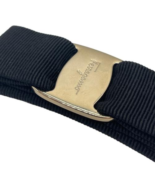 Salvatore Ferragamo（サルヴァトーレ フェラガモ）Salvatore Ferragamo (サルヴァトーレ フェラガモ) ヴァラリボンバレッタ ブラックの古着・服飾アイテム