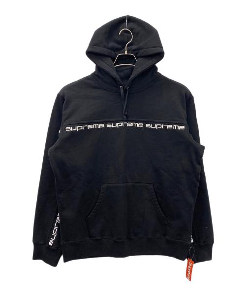 SUPREME（シュプリーム）SUPREME (シュプリーム) Text Stripe Hooded Sweatshirt ブラック サイズ:Sの古着・服飾アイテム