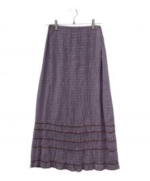 RAY BEAMS（レイ ビームス）の古着「シャーリングスカート」｜パープル